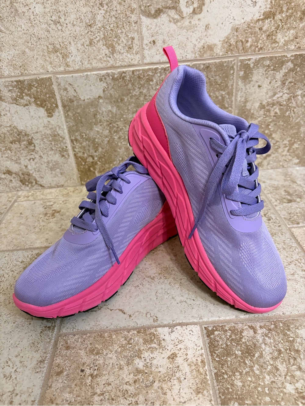 Lilac and Hot Pink Women's Athletic Running Shoes